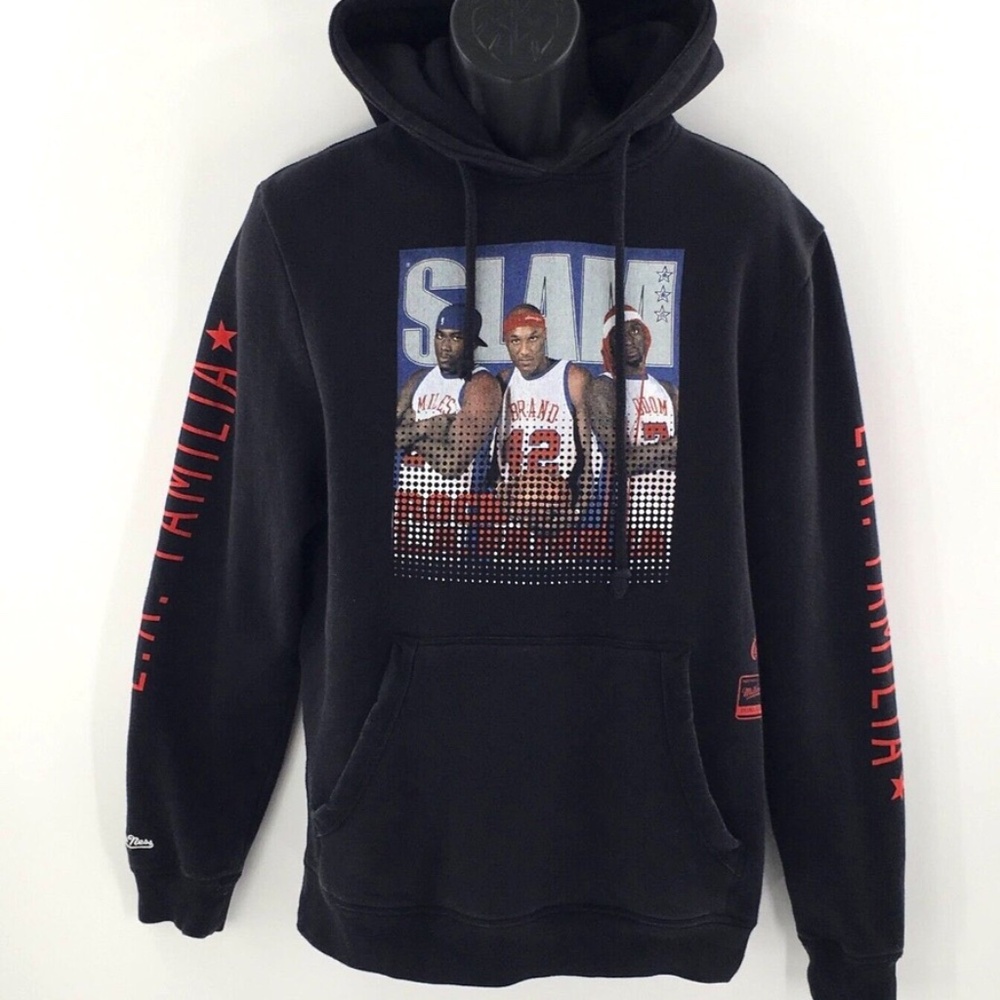 LA Clippers Mitchell & Ness Slam Cover Hoodie Black Rock LA Familia Sz M